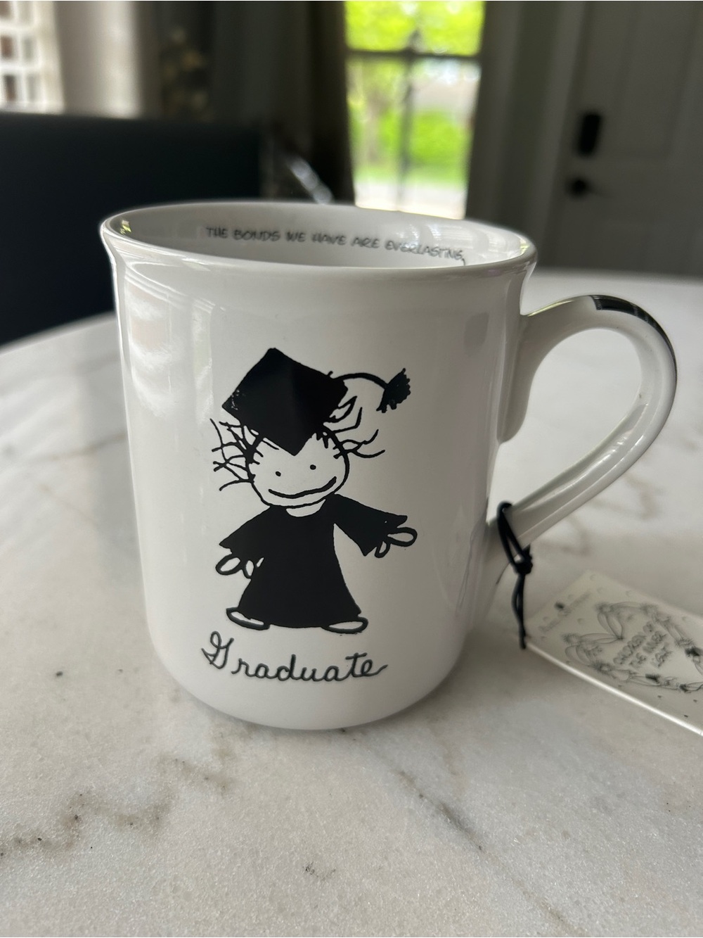 Graduate Illustration Ceramic Mug - White and Black